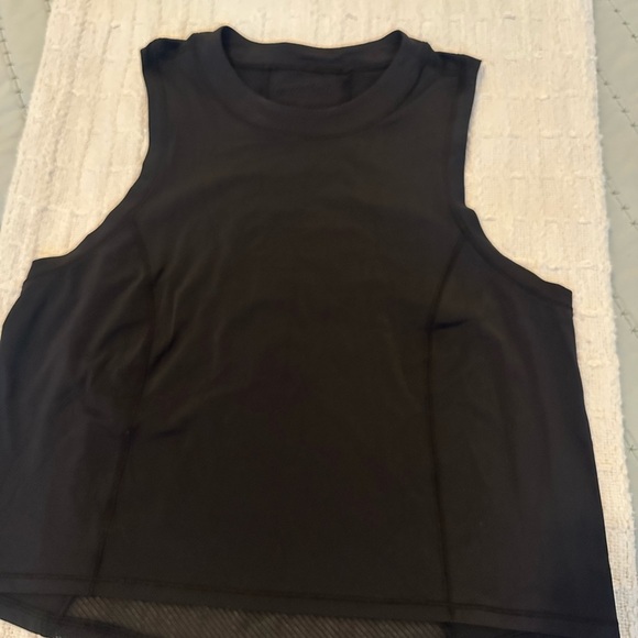 lululemon athletica Tops - LULULEMON Sz 6 SHEER WILL * PULSE Black Sleeveless Women's Tank